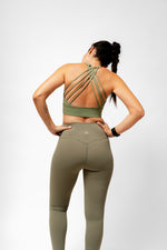 Cargue la imagen en el visor de la galería, Leggings color verde olivo