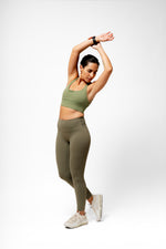 Cargue la imagen en el visor de la galería, Leggings color verde olivo